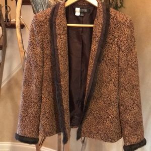 Paisley Print Fur Dress Jacket
